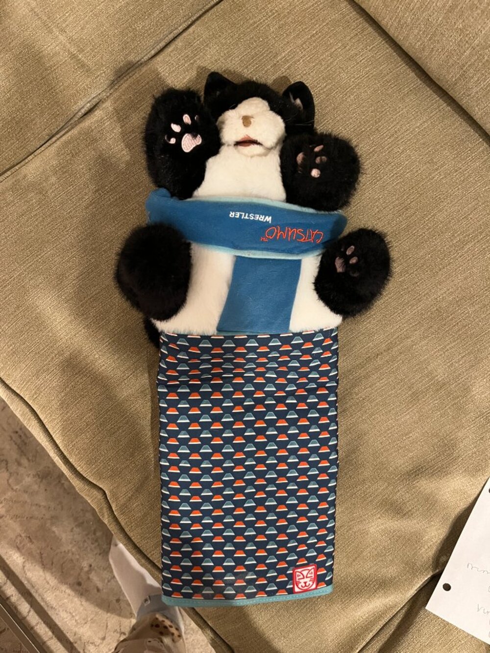 CATSUMO Cat Wrestling Glove Puppet Panda Catnip Crinkle Toy